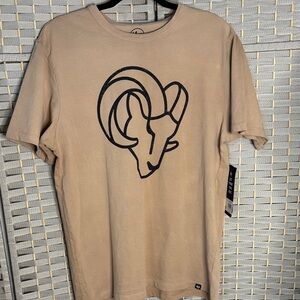47 Brand Tan T-Shirt with Black Ram Graphic